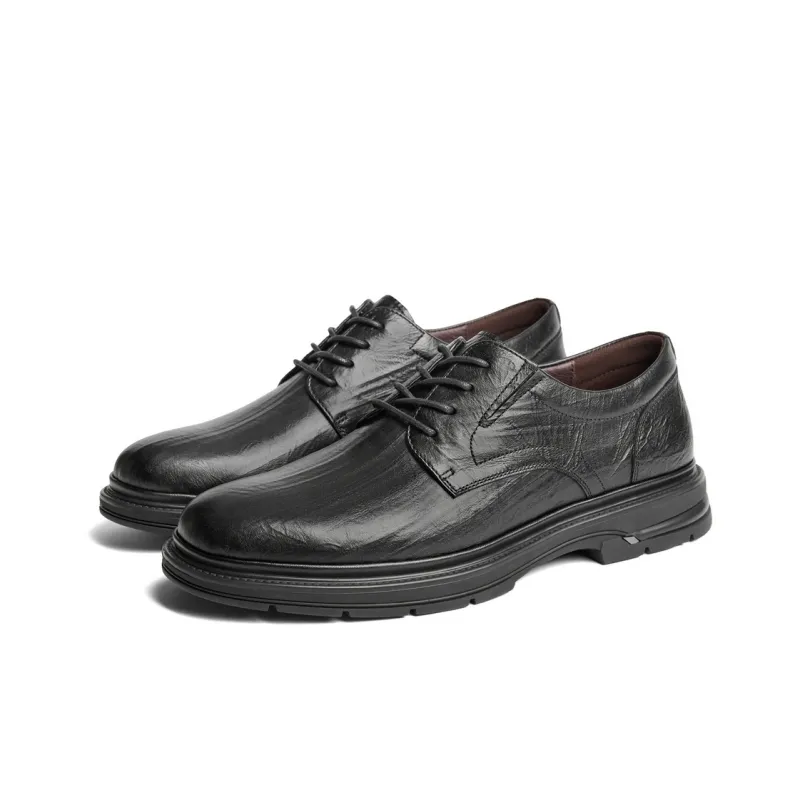 BELLE Dress Shoes Men Low-Top Black-4