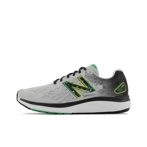 New Balance Fresh Foam 680v7 Running Shoes Men Low-Top Gray/Green/Black