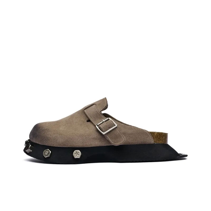 Zuogedu Rubber Sole Slip Resistant Platform Height Increasing 5cm Outerwear Closed Toe Slippers Unisex-6