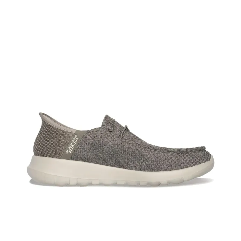 Skechers Slip Ins Durable Breathable Low Top Casual Shoes Men's Taupe-1