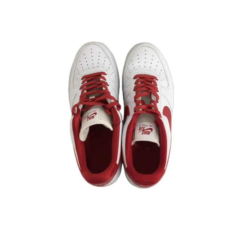 Nike Air Force 1 07 SE Gym Red Slip-Resistant Cushioning Wear-Resistant Low-Top Skateboard Shoes Women's Red White-2