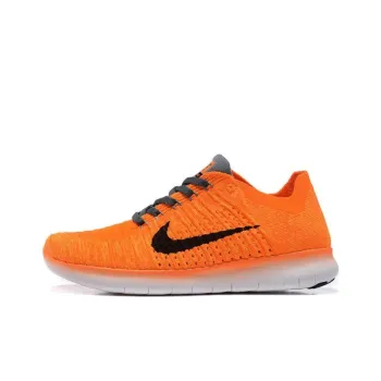 Nike Free Rn Flyknit Laser Orange/Black Gamma Blue Cool Grey Women's
