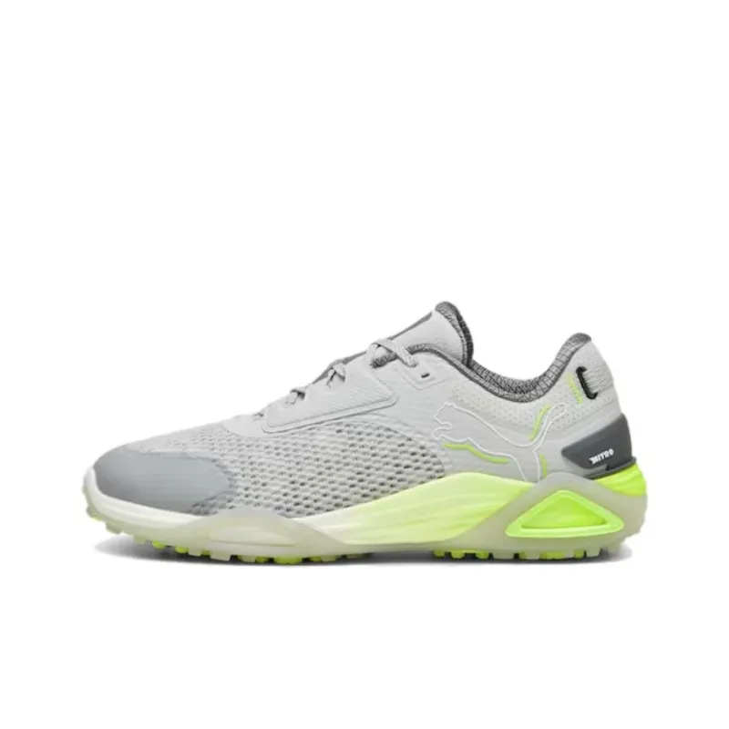 PUMA Anti Slip Wear Resistant Low Top Golf Shoes Men's White Green-0