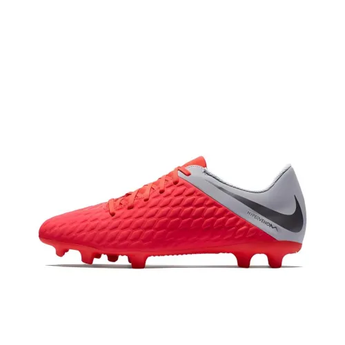 Nike Hypervenom Phantom 3 Soccer Shoes Men Low-Top Gray/Red