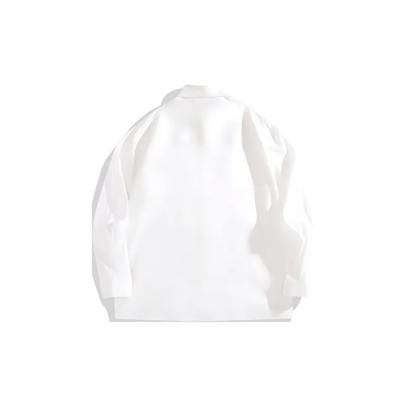 PEACEBIRD MEN Jackets Men White, Batch 1 Loose Fit-1