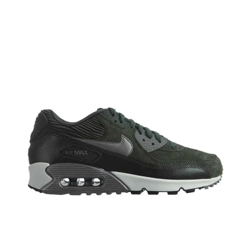 Nike Air Max 90 Leather Carbon Green Metallic Pewter Women's-1