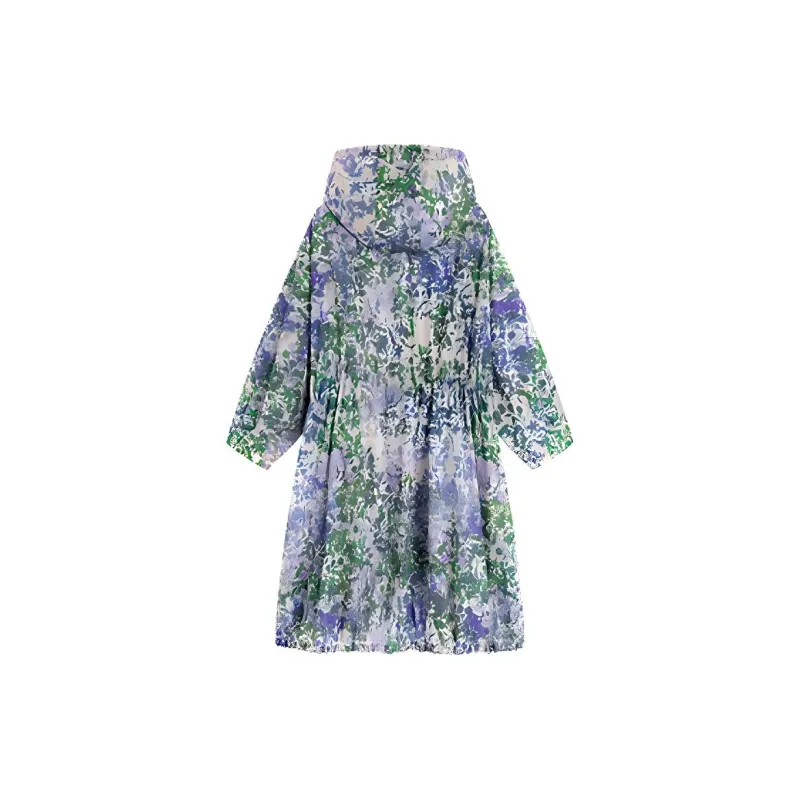 Fragment Cropped Coats Women's Green Purple-1