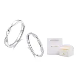 Mobius Loop Couple Rings+Rose Box