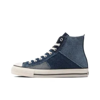Converse All Star Ⓡ DENIMPATCHWORK HI Abrasion Resistant Cushioning High Top Canvas Shoes Unisex White Blue Black