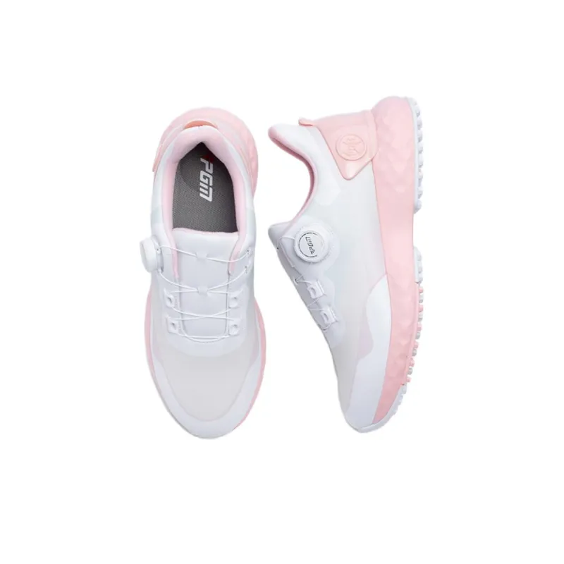 PGM Water-Resistant Height Increasing Low-Top Golf Shoes Women's Butterfly Color Pink-2