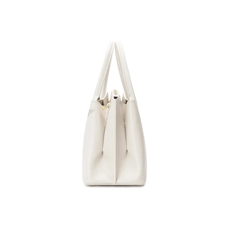 Ancient Yi Xi Cow Leather Shoulder Bag, Handbag Women's Ecru-3