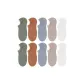 [10 Pack]2 Green+2 Red Brown+2 Light Blue+2 Khaki+2 White