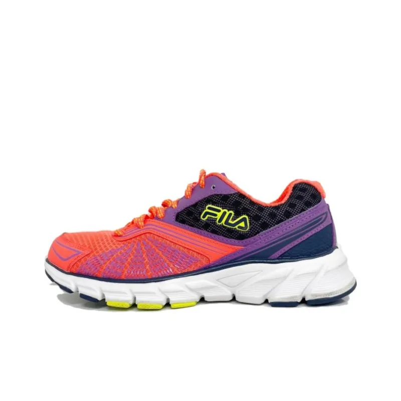 FILA Cushioned Slip-Resistant Abrasion-Resistant Low-Top Running Shoes Women's Red-0