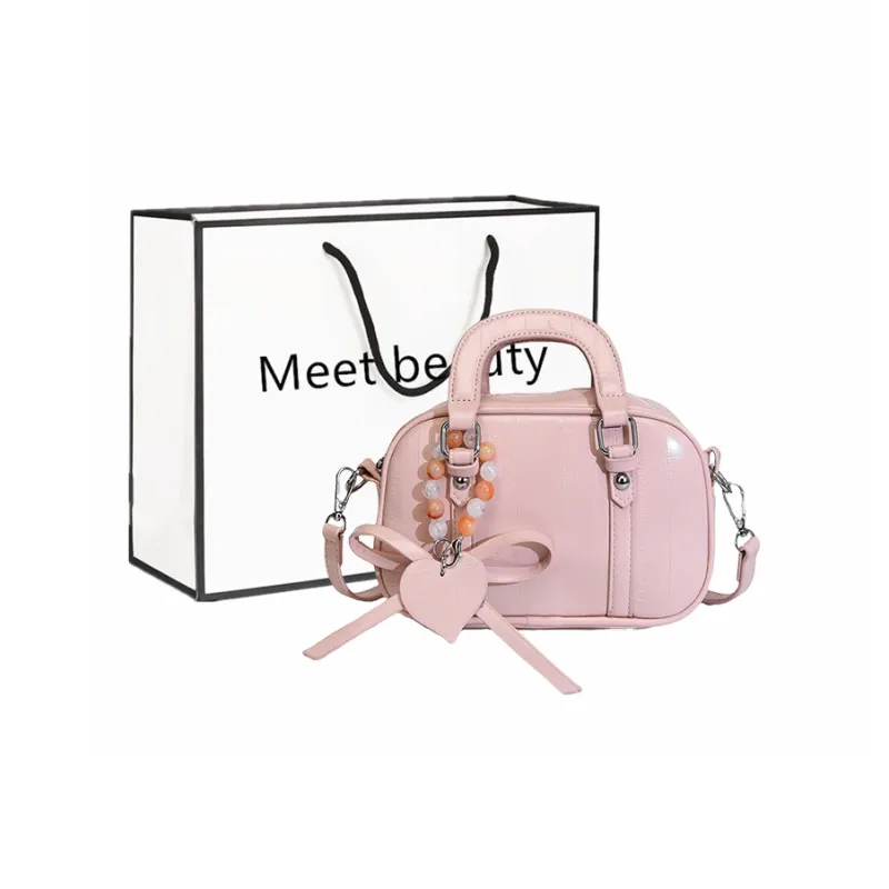 Fitchell PU Shoulder Bag, Handbag Women's Silver/Black/Pink/White-6