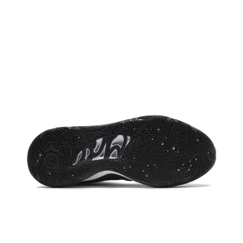 Nike KD 15 Anti Slip Wear Resistant Low Top Basketball Shoes Men's Black White-4