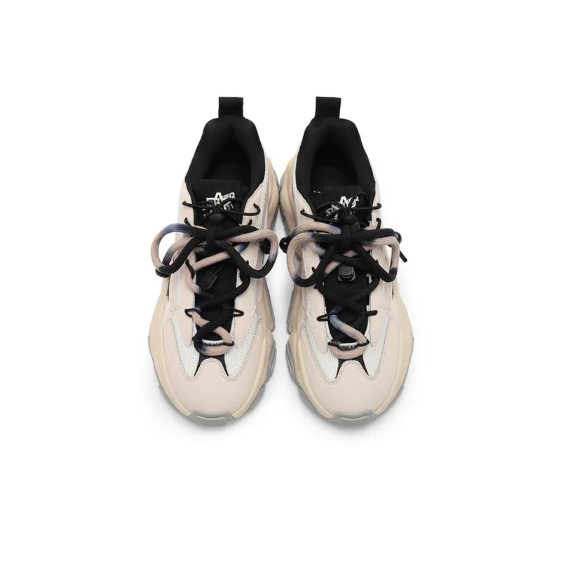 STARTER Rock Formation Series Anti Slip Wear Resistant Low Top Chunky Sneakers Women's Beige-2