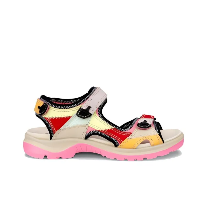 Ecco Beach Sandals Women's Beige Pink-1