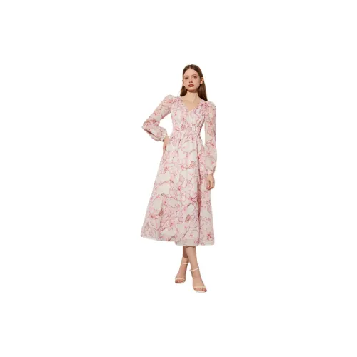 DPLAY Long-Sleeved Dresses Women's Pink Undertone Mauve