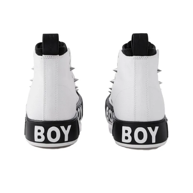 Boy London High Top Skateboard Shoes Unisex White-3