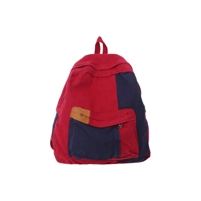 Huangmu Canvas Backpack Unisex Multicolor-4