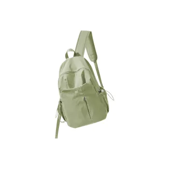QING QI ZHE Washed Fabric Backpack Regular Unisex Multicolor