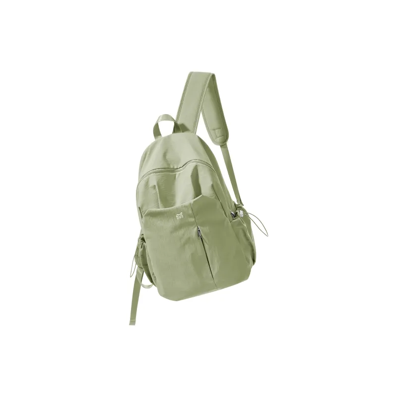 QING QI ZHE Washed Fabric Backpack Regular Unisex Multicolor-0