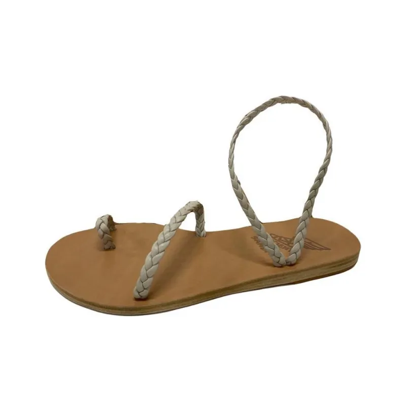 ANCIENT GREEK SANDALS One Strap Sandals Women's Gray White-0
