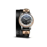 R360C11R360S138 Full Exposure Thin Three Rings Black Cow Leather