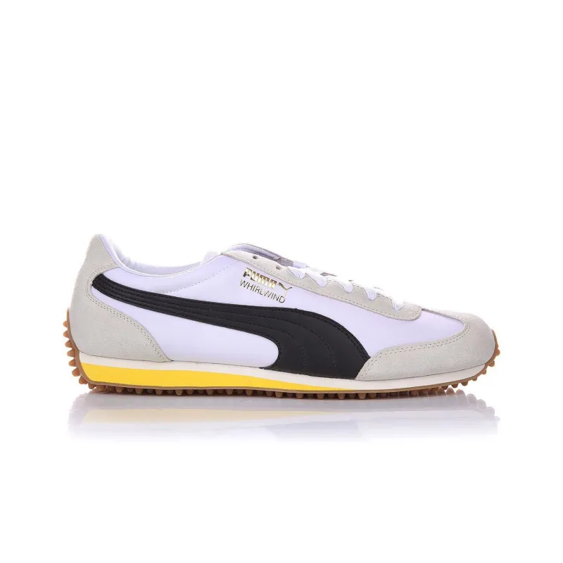 PUMA Whirlwind Classic Cushioning Anti Slip Wear Resistant Breathability Low Top Running Shoes Men's Gray White-1