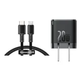 Black Set[20W Charger+1m PD Fast Charging Cable]Compatibility Apple 8-14