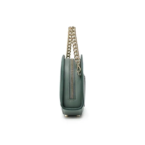 Ancient Yi Xi Cow Leather Embroidered Crossbody Bag Shoulder Bag Small Size Women's Spruce Green-3