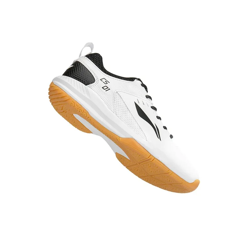 LiNing Feather Cushioning, Slip Resistant, Abrasion Resistant, Breathable Low Top Badminton Shoes Unisex White Black-6