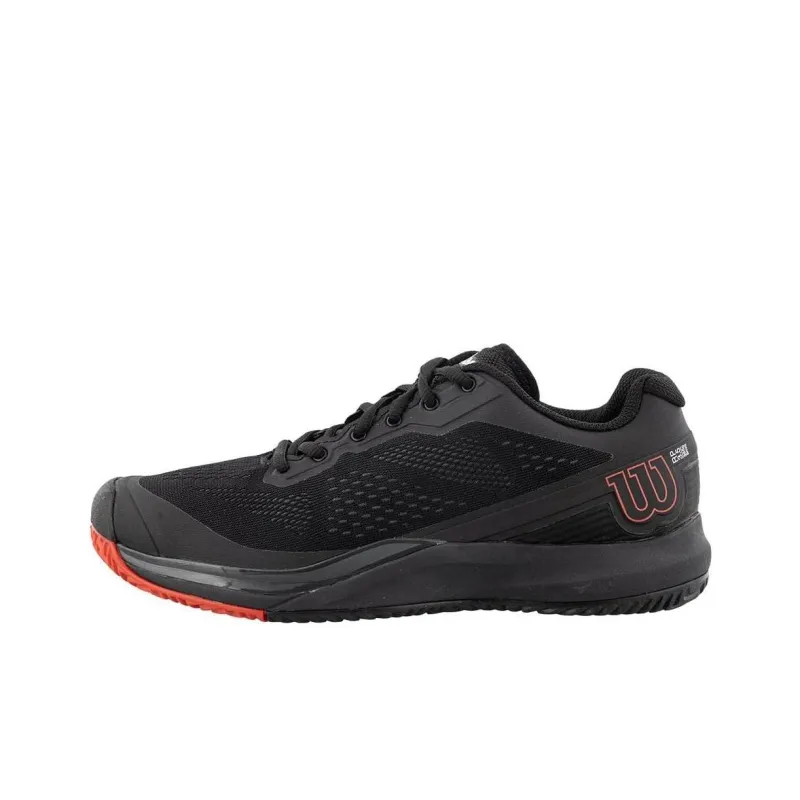 Wilson Rush Pro 3.5 Stable Collection Shock Absorbers Low Top Tennis Shoes Unisex Black Red-0