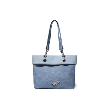 VAOPER PU Shoulder Bag Handbags Shoulder Bags Medium Size Women's Denim Blue