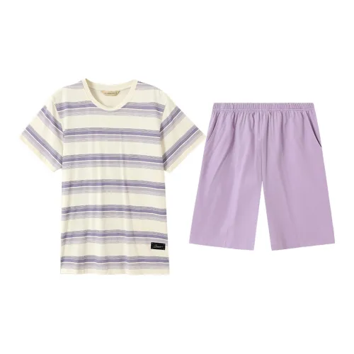 AUTUMNDEER Pajama Set Women's Grape Purple