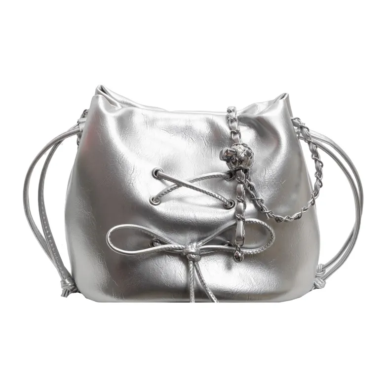 MingLu PU Crossbody Bag Shoulder Bag Women's Black/Ecru/Silver/Red-13