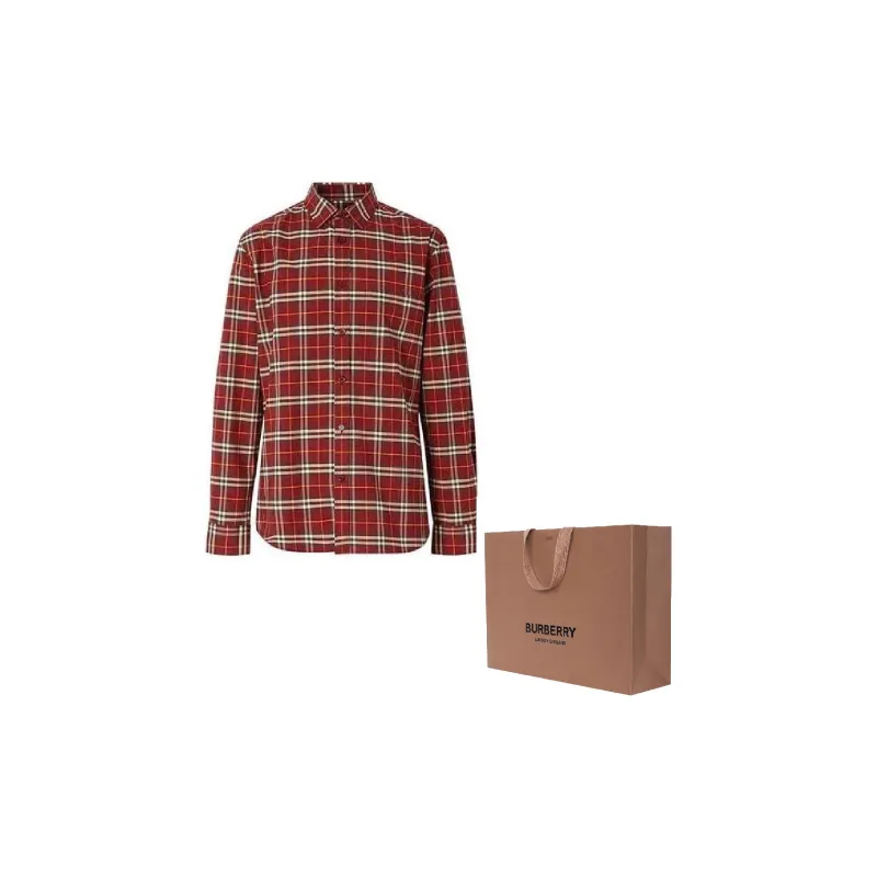 Burberry Check Stretch Cotton Poplin Shirt-1