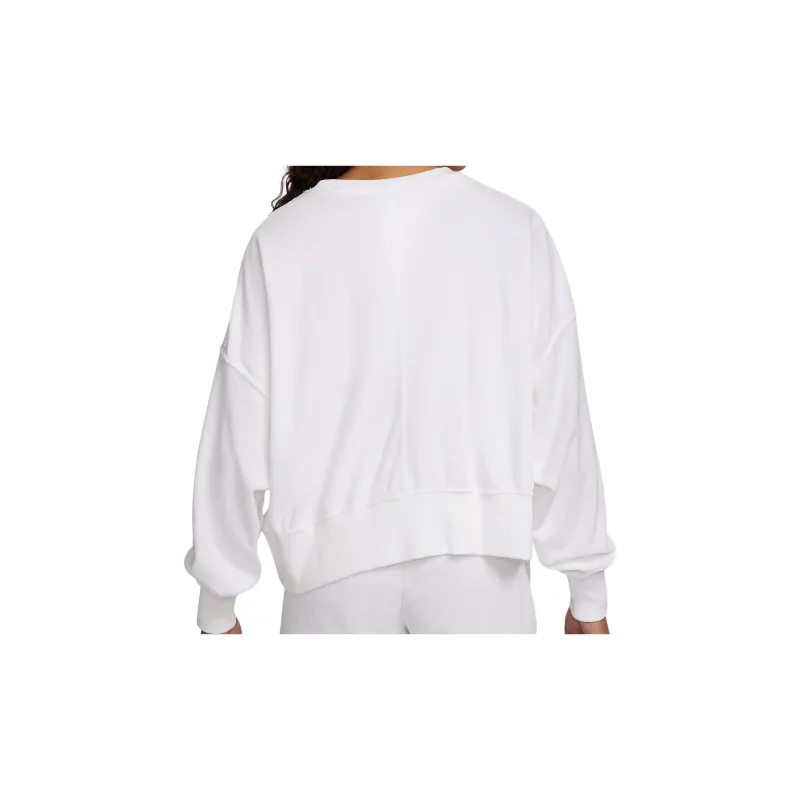 Nike Heritage Over Oversized Crew Neck Graphic Tennis Sweatshirt Sweatshirt Women's White-1