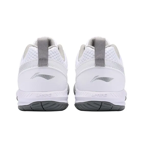 LiNing Feather Cushioning, Abrasion Resistant, Breathable, Lightweight Low Top Badminton Shoes Unisex White Silver-4