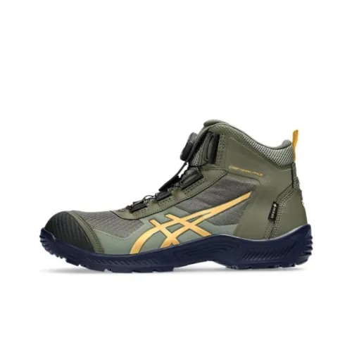 Asics Winjob Outdoor Shoes Unisex Mid-Top Green/Black