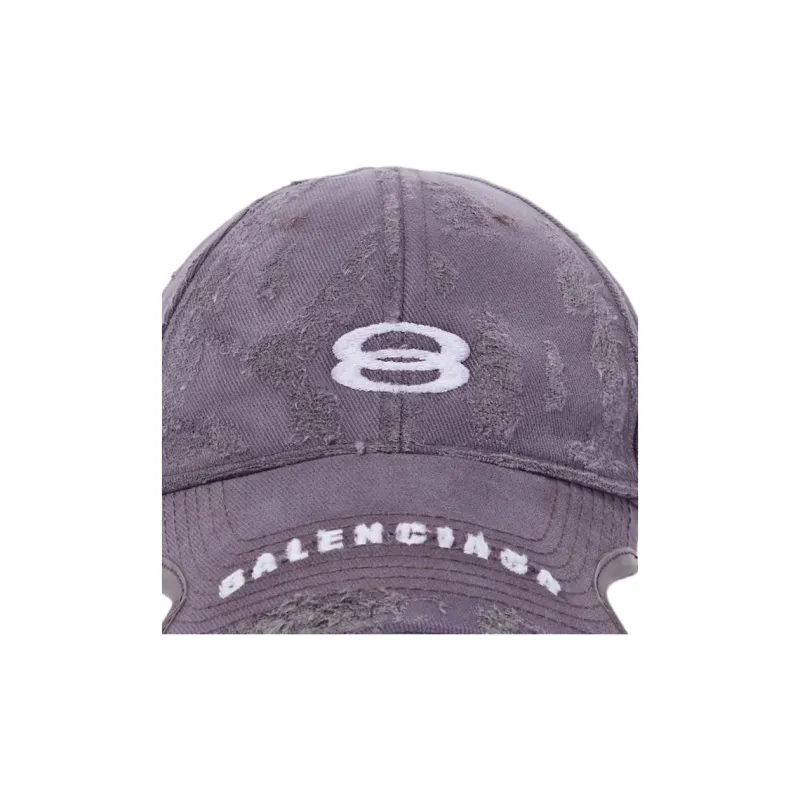 Balenciaga Cotton Baseball Caps Unisex Purple-2