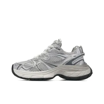 EBLAN Cushioning, Slip Resistant, Lightweight, Height Enhancing Low Top Chunky Sneakers Unisex Silver