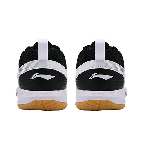 LiNing Feather Cushioning, Slip Resistant, Abrasion Resistant, Breathable Low Top Badminton Shoes Unisex White Black-5