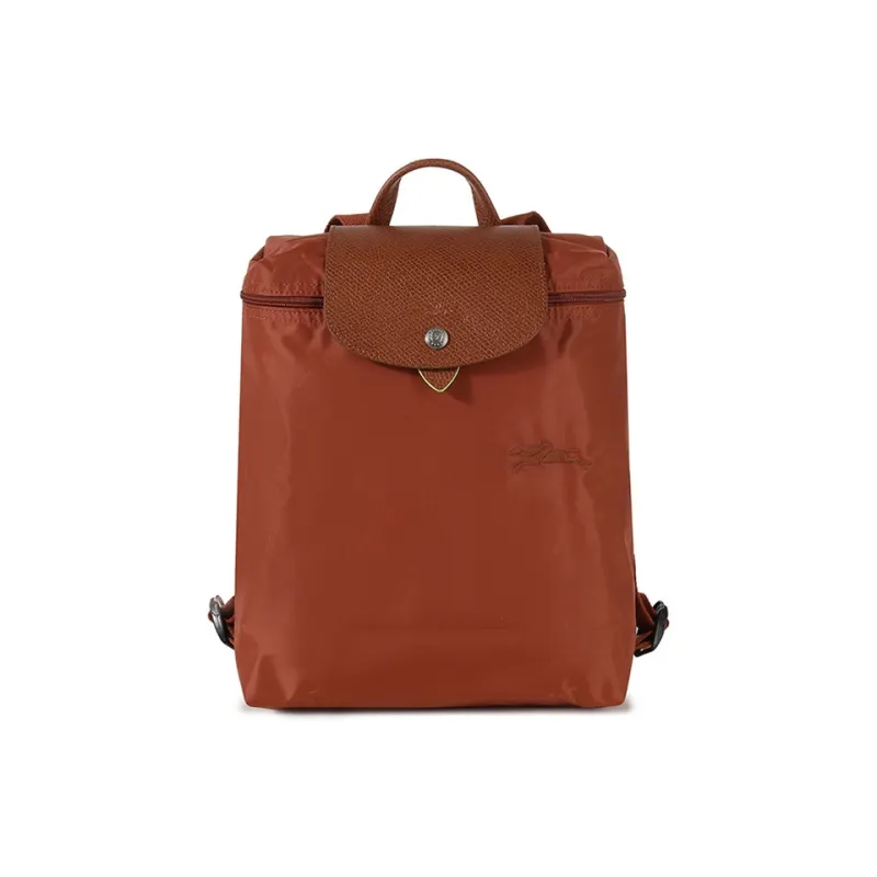 LONGCHAMP Le Pliage Green Recycled Canvas Backpack Women's Chestnut-0