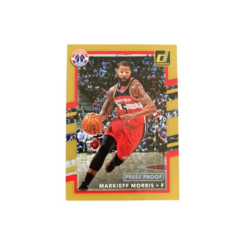 PANINI 2017 18 Durex Wizards Markieff Morris Gold Refractor Player Card Serial Number 02/10 Sports Cards 1 Pc