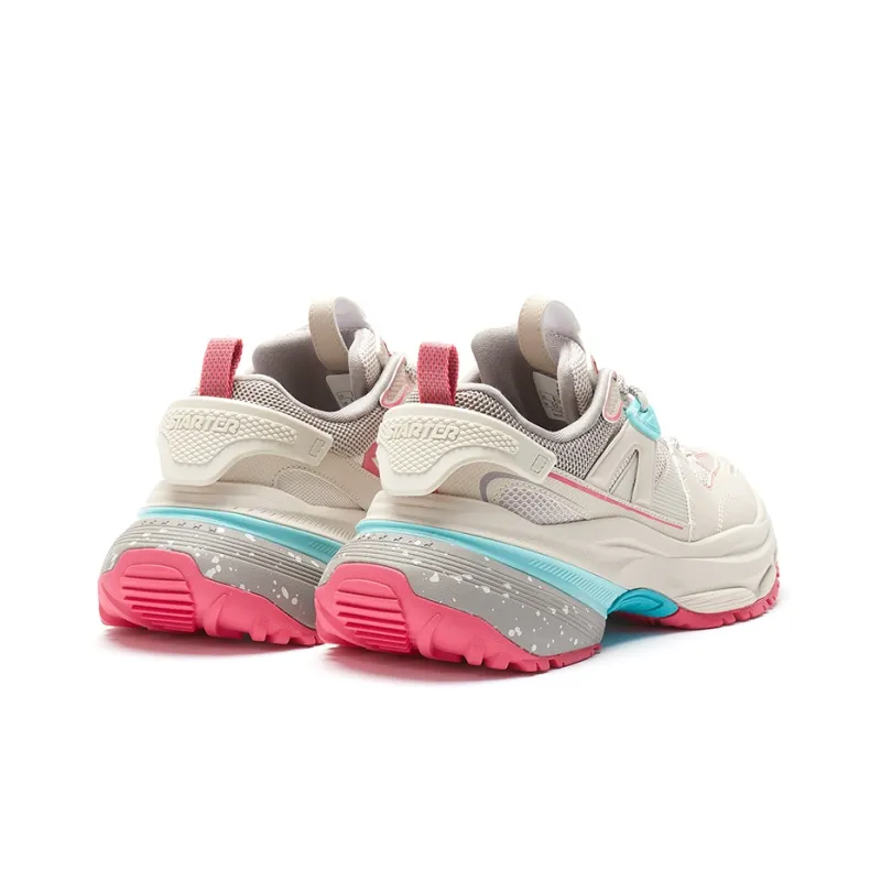 STARTER Dirty Chunky Sneakers Low Top Chunky Sneakers Women's White-3