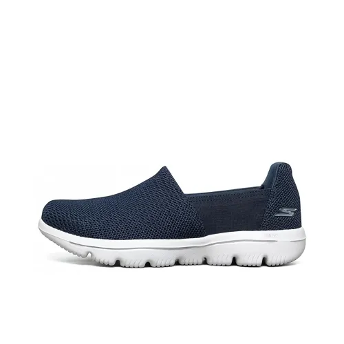 Skechers Go Walk Evolution Ultra Cushioning Lightweight Low-Top Casual Shoes Women's Blue White