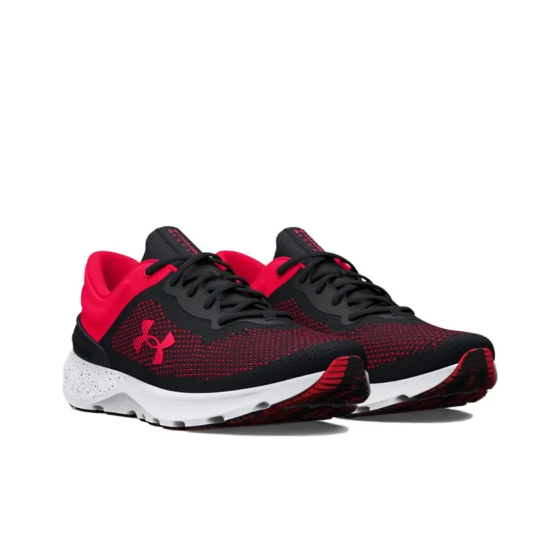 Under Armour Charged Escape 4 Knit Running Sneakers 'Black Red'-2