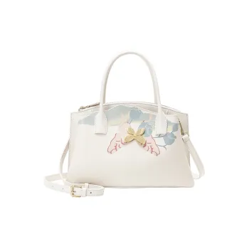 Ancient Yi Xi Cow Leather Shoulder Bag, Handbag Women's Ecru
