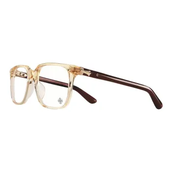 Chrome Hearts Rectangular Eyeglass Frames Unisex Light Brown